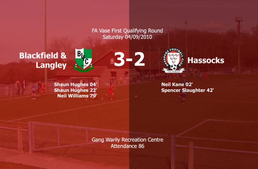 Hassocks exited the FA Vase at the hands of Wessex League side Blackfield & Langley