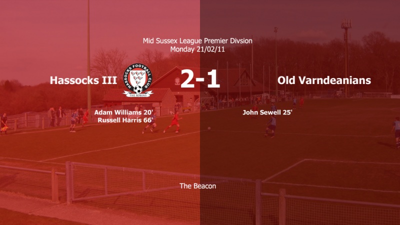 Report: Hassocks III 2-1 Old Varndeanians, 21/02/11