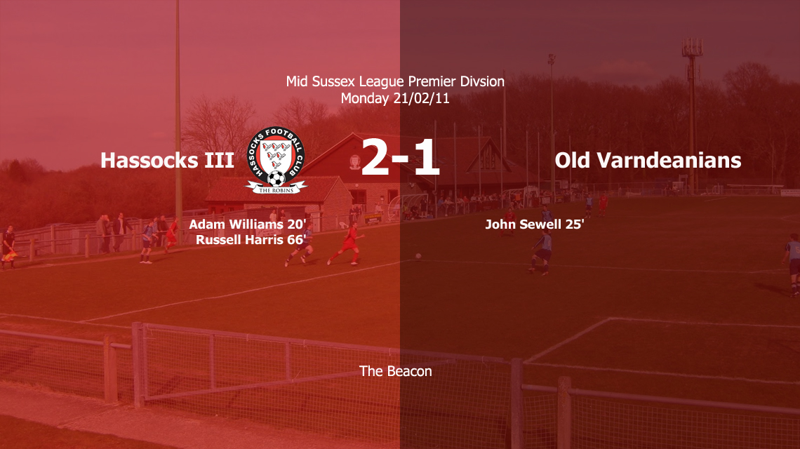 Report: Hassocks III 2-1 Old Varndeanians, 21/02/11