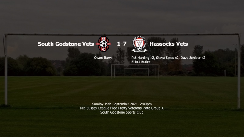 Report: South Godstone Vets 1-7 Hassocks Vets