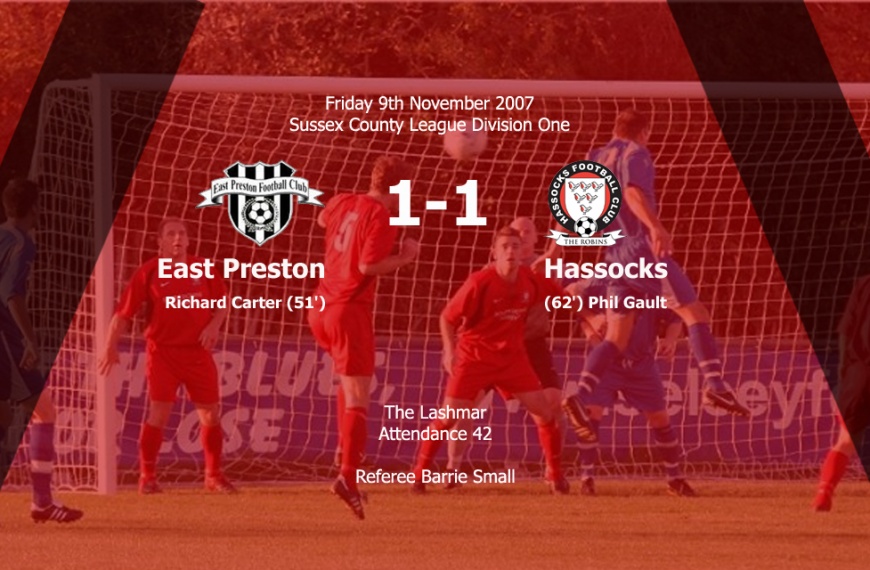 Hassocks picked up a useful point when drawing 1-1 on their Friday night visit to East Preston