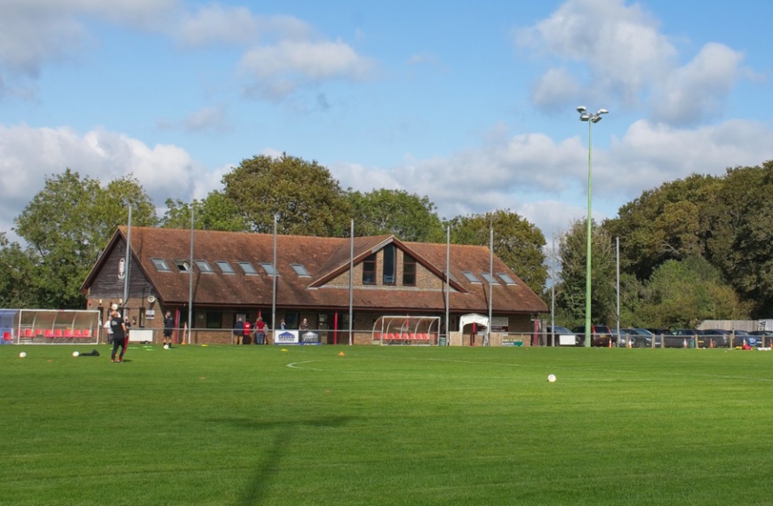 The Beacon Clubhouse before Hassocks hosted Beckenham Town in the FA Vase