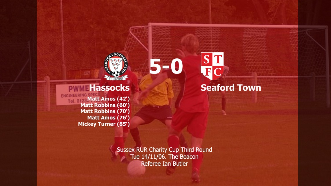 Report: Hassocks 5-0 Seaford Town, 14/11/06