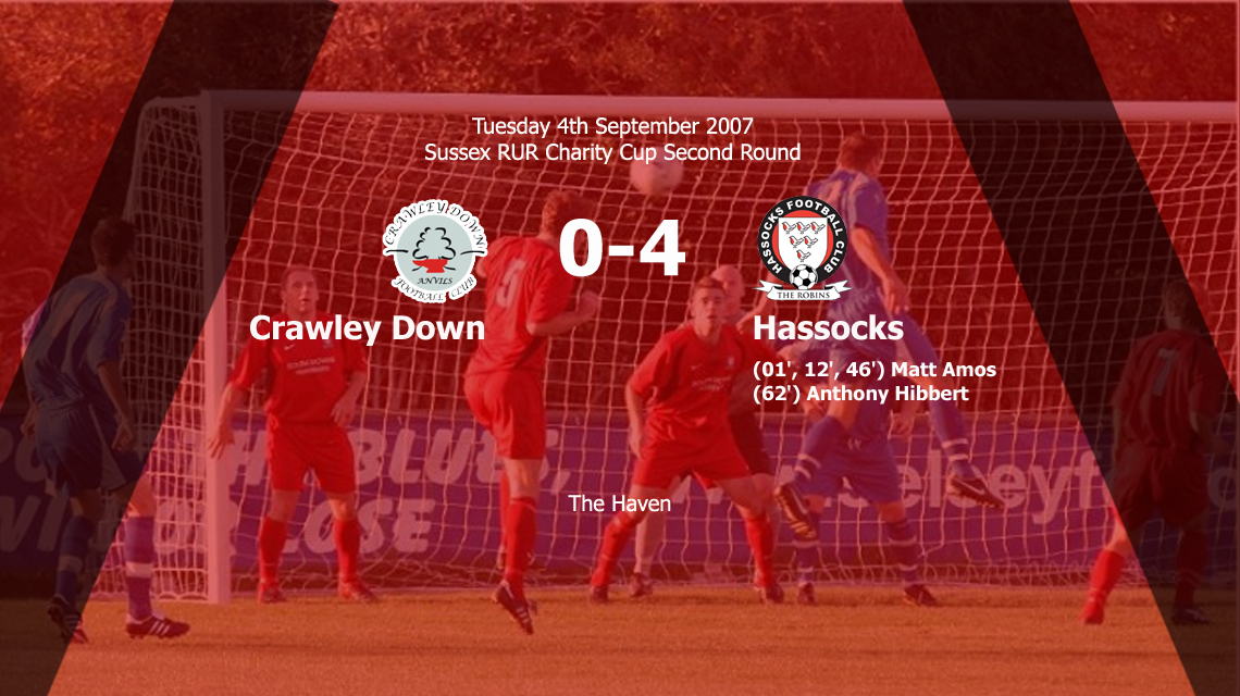Report: Crawley Down 0-4 Hassocks, 04/09/07