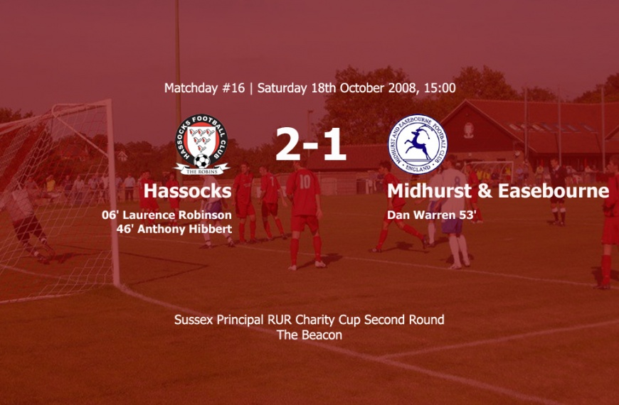 Hassocks ran out 2-1 winners over Midhurst & Easebourne in the Sussex Principal RUR Charity Cup