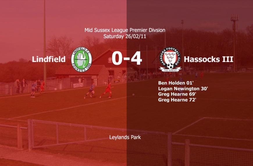 Hassocks IIIs enjoyed an excellent 4-0 win away against Lindfield at Leylands Park