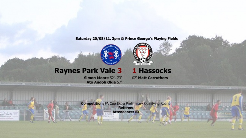 Report: Raynes Park Vale 3-1 Hassocks, 20/08/11