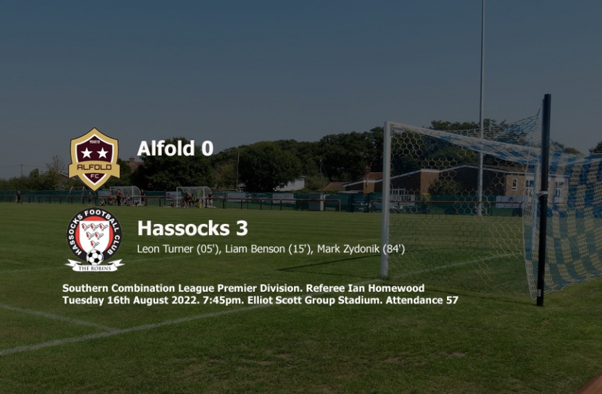 Hassocks ran out 3-0 winners at the Elliot Scott Ground Stadium against Alfold