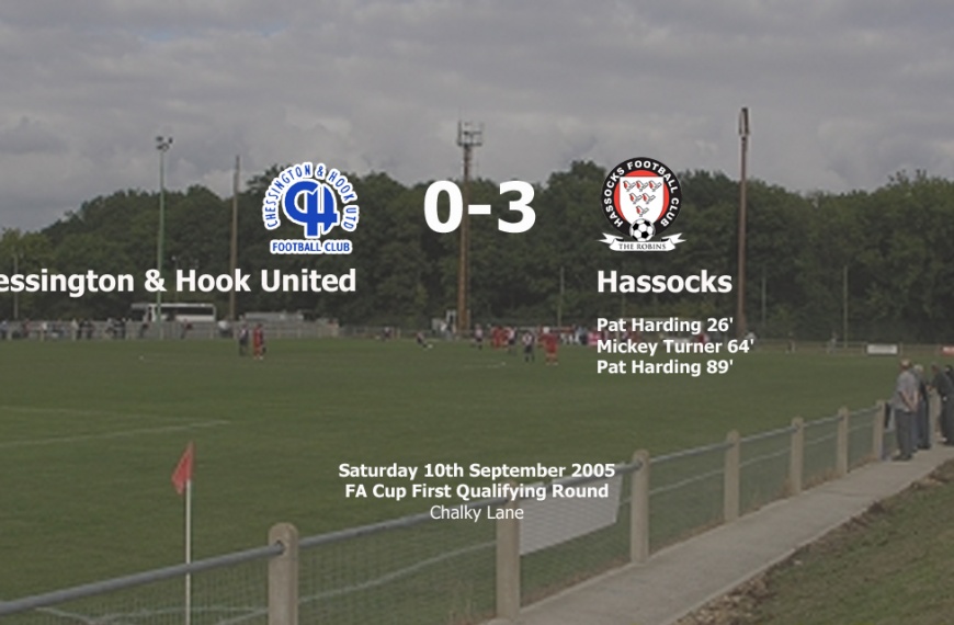 Hassocks progressed to the second qualifying round of the FA Cup for the first time with a 3-0 win at Combined Counties side Chessington & Hook United