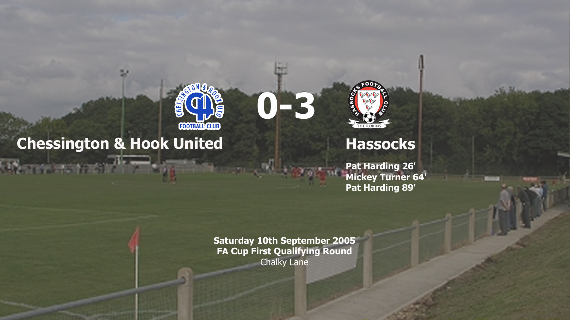 Report: Chessington & Hook United 0-3 Hassocks, 10/09/05
