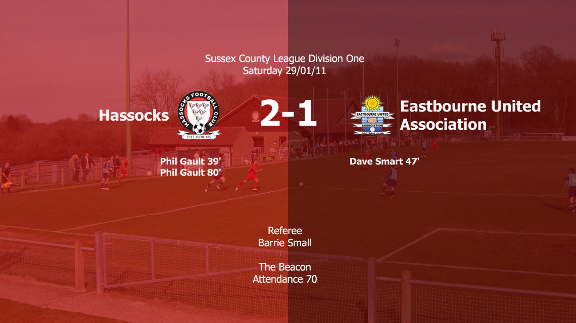 Report: Hassocks 2-1 Eastbourne United Association, 29/01/11