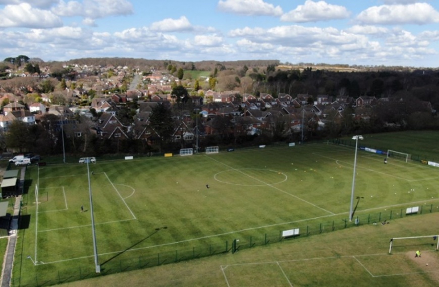 Little Common Recreation Ground, Little Common as seen from the air