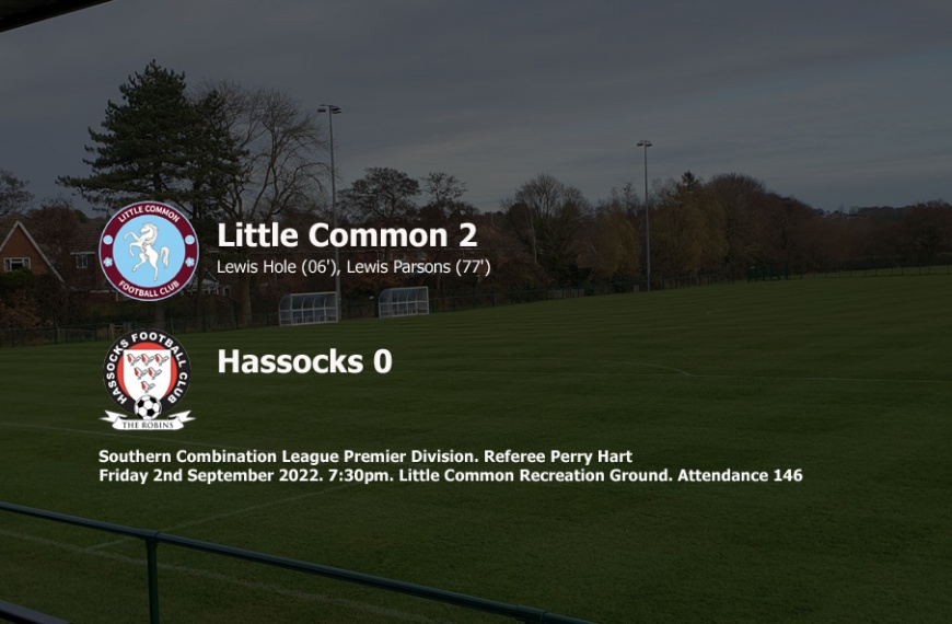 Little Common ran out 2-0 winners over Hassocks scoring from just two shots on target