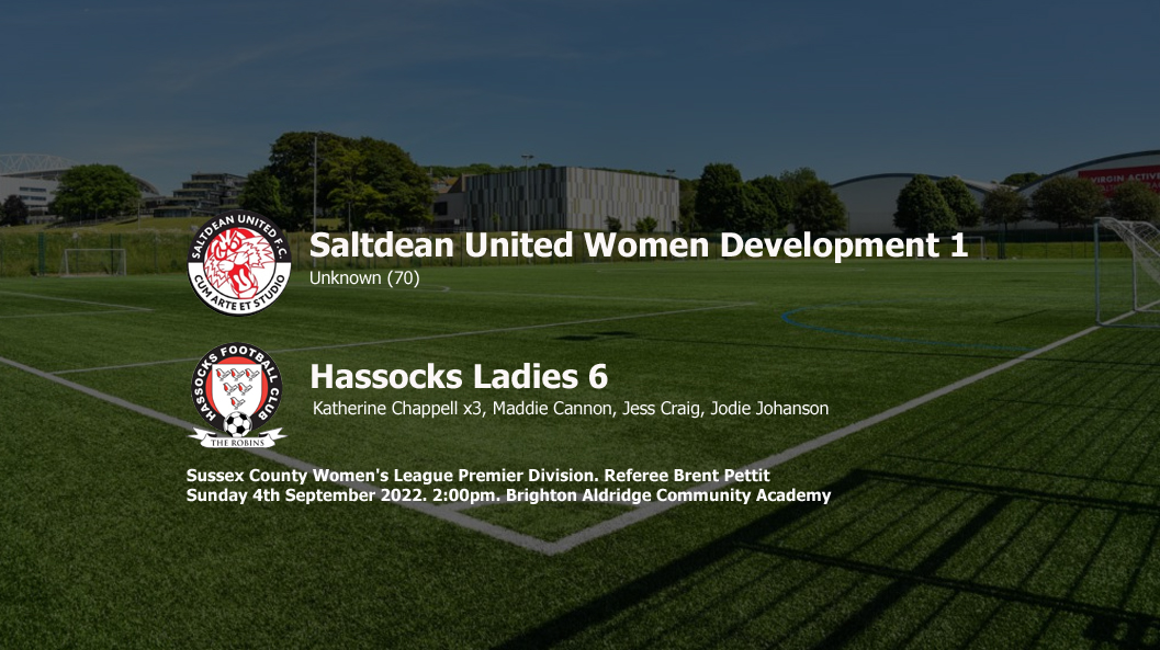 Report: Saltdean United Women Development 1-6 Hassocks Ladies