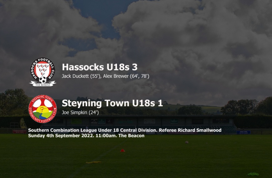 Hassocks Under 18s kicked off their 2022-23 season with a 3-1 home win over Steyning Town