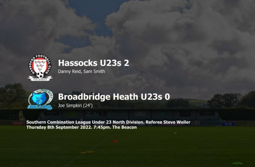 Hassocks Under 23s picked up an excellent 2-0 win over reigning North Division champions Broadbridge Heath