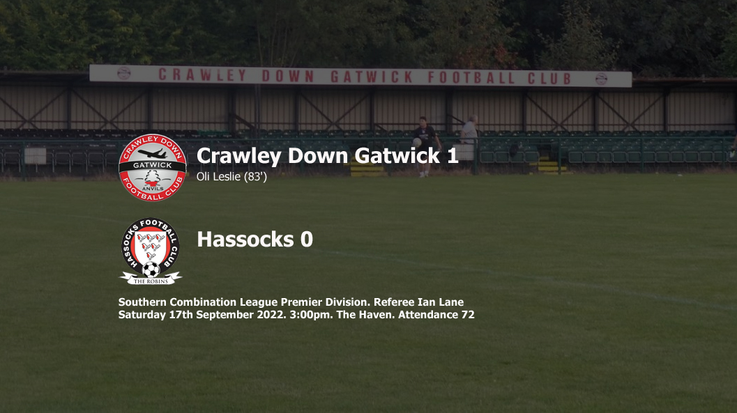 Report: Crawley Down Gatwick 1-0 Hassocks