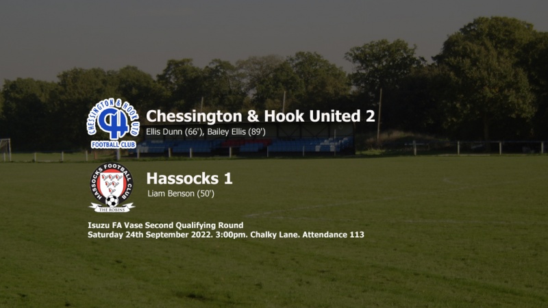 Report: Chessington & Hook United 2-1 Hassocks