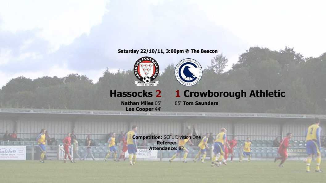 Report: Hassocks 2-1 Crowborough Athletic, 21/10/11