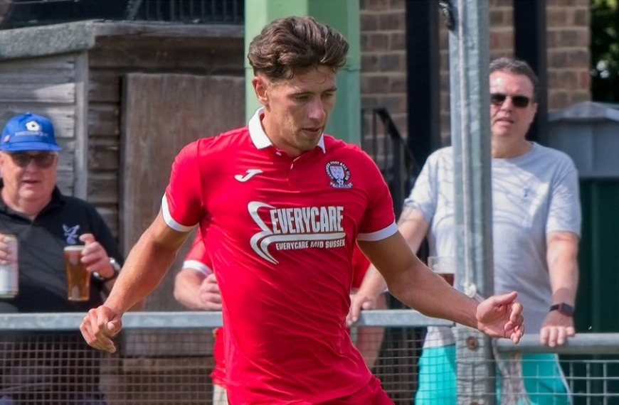 Liam Benson in action for Hassocks in the 2022-23 season