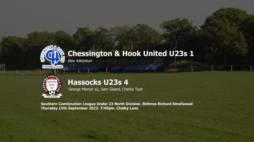 Report: Chessington & Hook United U23s 1-4 Hassocks U23s