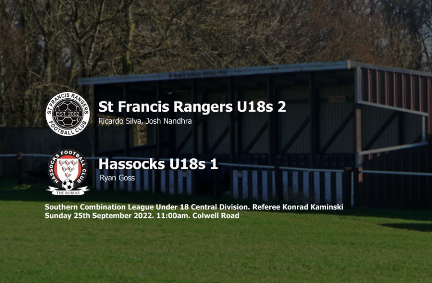 St Francis Rangers Under 18s took local bragging rights with a 2-1 win over Hassocks