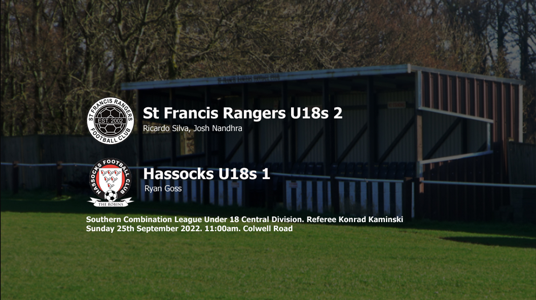 Report: St Francis Rangers U18s 2-1 Hassocks U18s