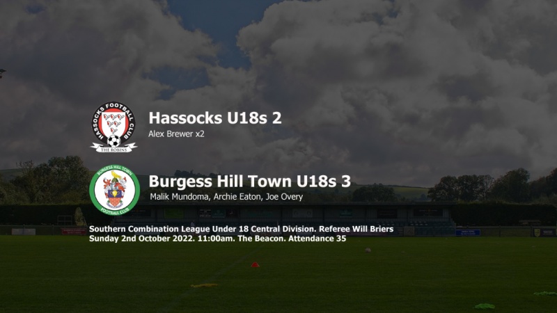 Report: Hassocks U18s 2-3 Burgess Hill Town U18s