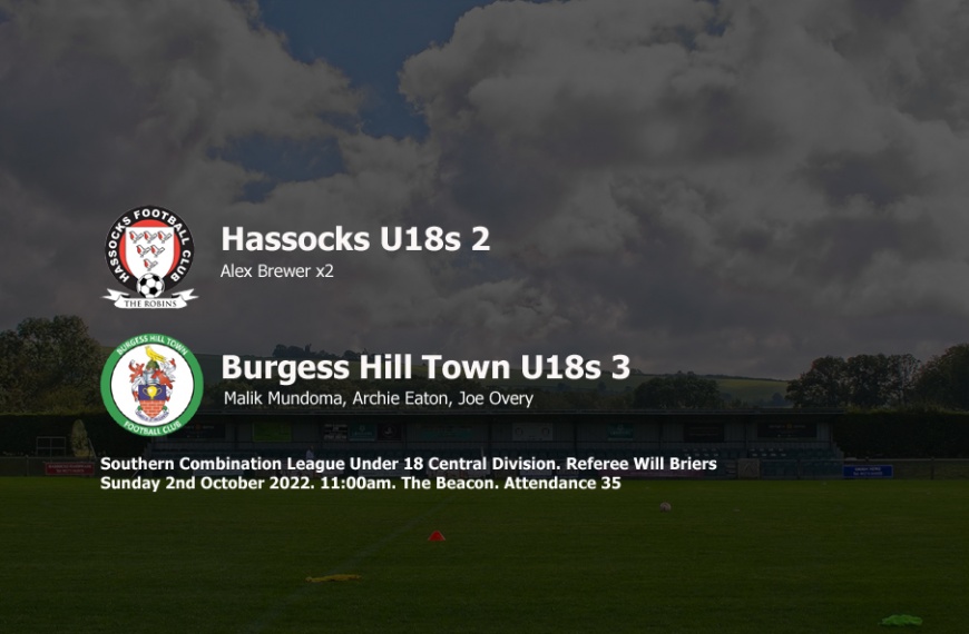 Hassocks Under 18s suffered a local derby defeat losing 3-2 at home to Burgess Hill Town