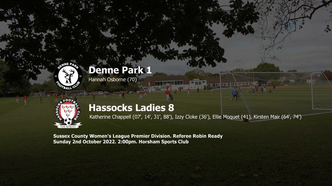 Report: Denne Park 1-8 Hassocks Ladies