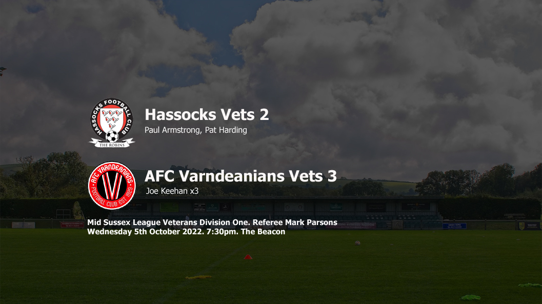 Report: Hassocks Vets 2-3 AFC Varndeanians Vets