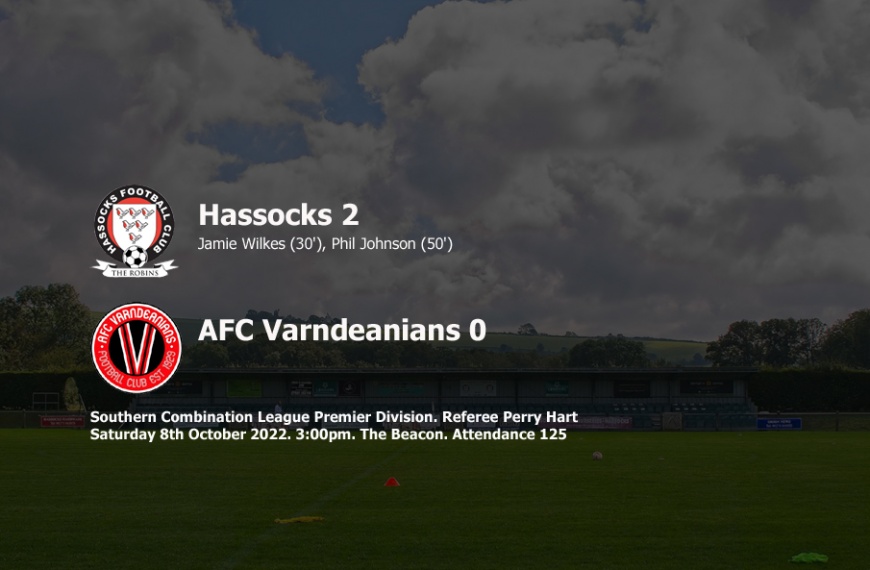 Hassocks ran out 2-0 winners over AFC Varndeanians in the Southern Combination League Premier Division