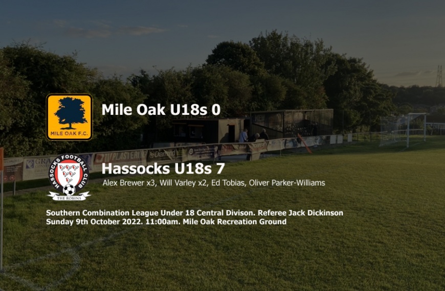 Hassocks Under 18s picked up a 7-0 win away at Mile Oak