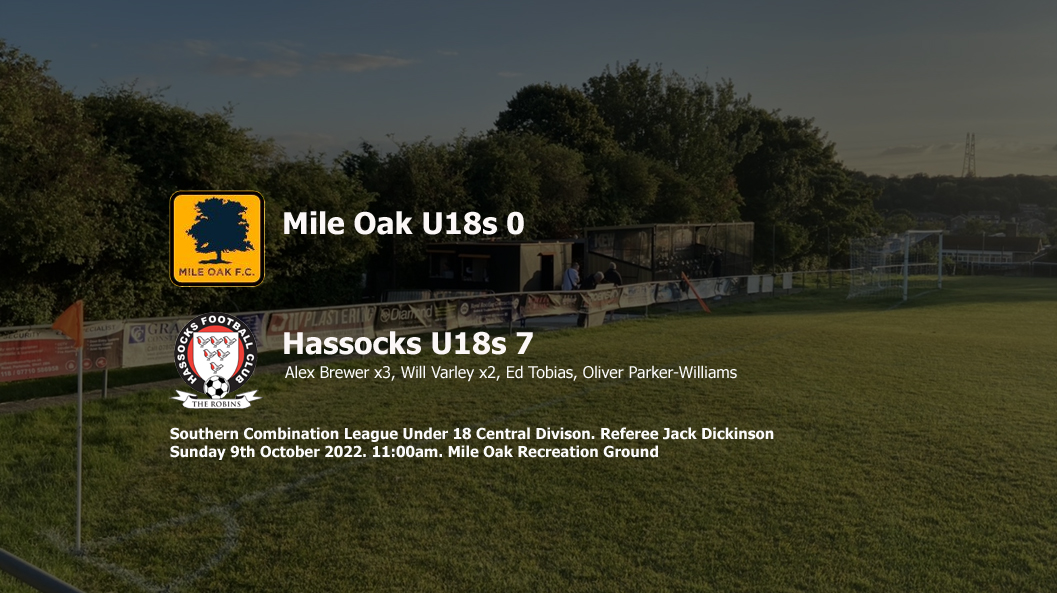 Report: Mile Oak U18s 0-7 Hassocks U18s