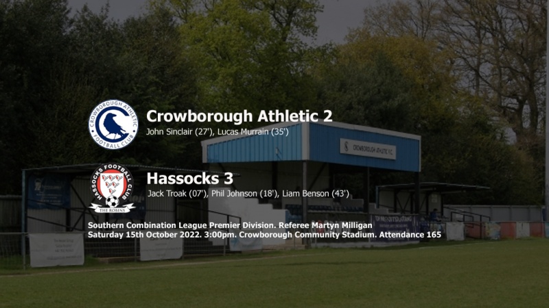 Report: Crowborough Athletic 2-3 Hassocks