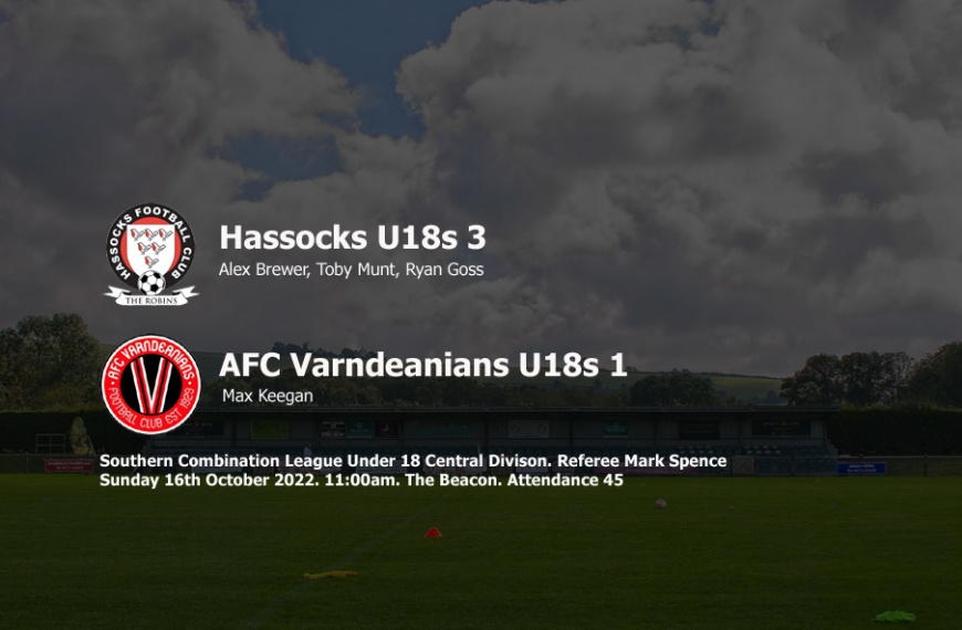 Hassocks Under 18s made it back-to-back wins by defeating AFC Varndeanians 3-1