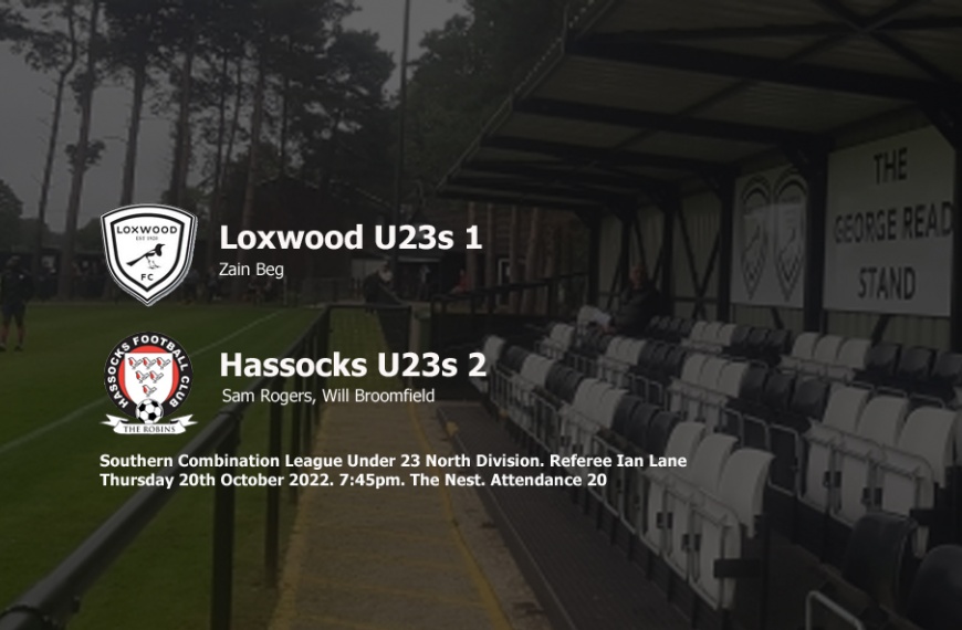 Hassocks Under 23s ran out 2-0 winners at the Nest against Loxwood