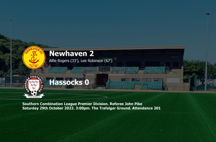 Hassocks were beaten 2-0 away by 10 man Newhaven