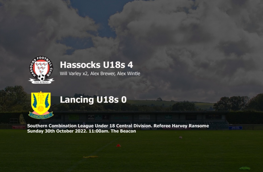 Hassocks Under 18s ran out 4-0 winners over Lancing