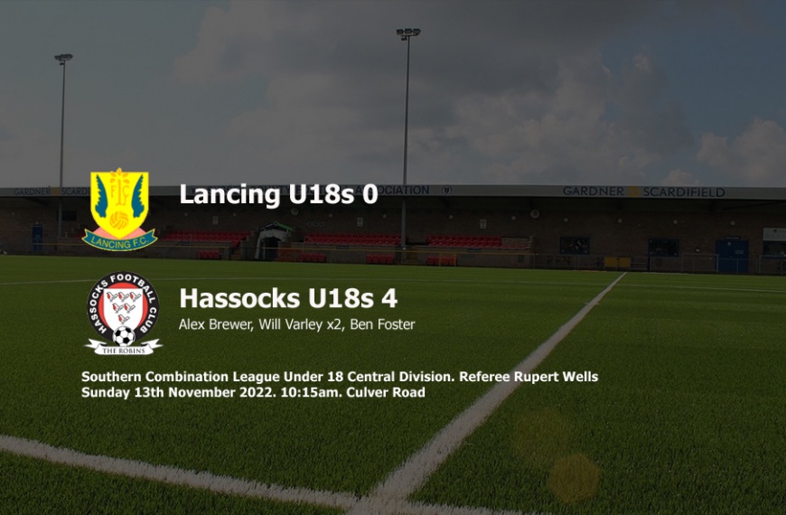 Hassocks Under 18s picked up a second consecutive 4-0 win over Lancing