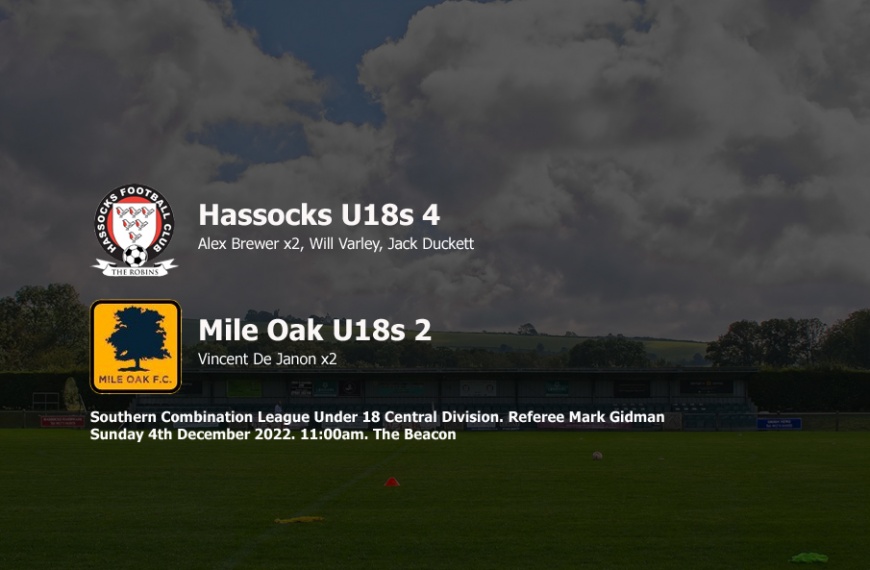 Hassocks Under 18s got back to winning ways with a 4-2 victory over Mile Oak