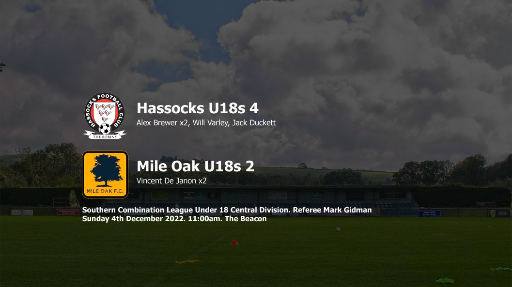 Report: Hassocks U18s 4-2 Mile Oak U18s