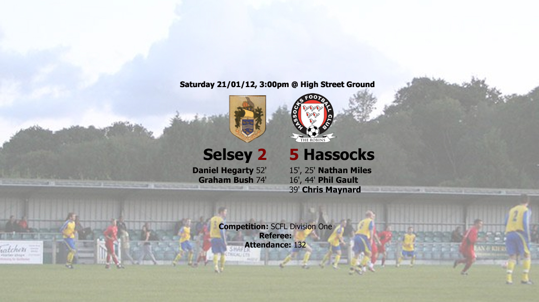 Report: Selsey 2-5 Hassocks, 21/01/12