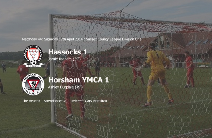 Injury stricken Hassocks drew 1-1 at home with Horsham YMCA in the battle for the top four