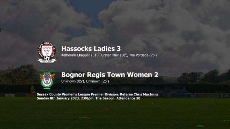 Report: Hassocks Ladies 3-2 Bognor Regis Town Women