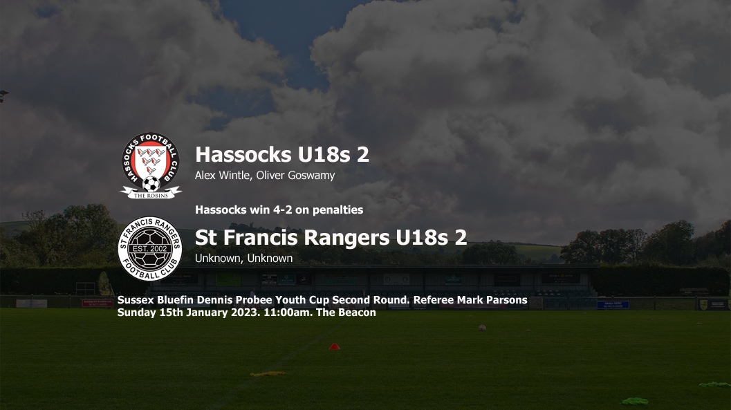 Report: Hassocks U18s 2-2 St Francis Rangers U18s