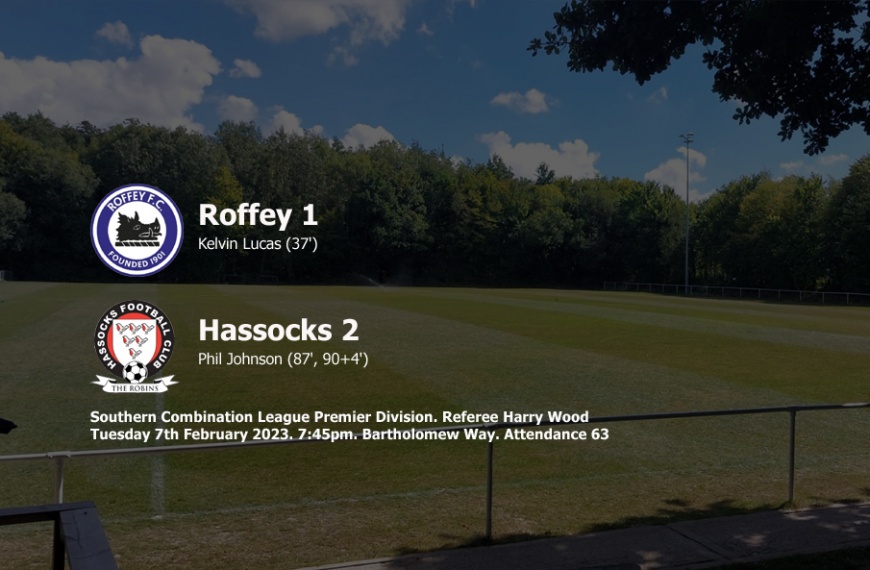 Hassocks ran out 2-1 winners away at Roffey thanks to some very late drama at Bartholomew Way