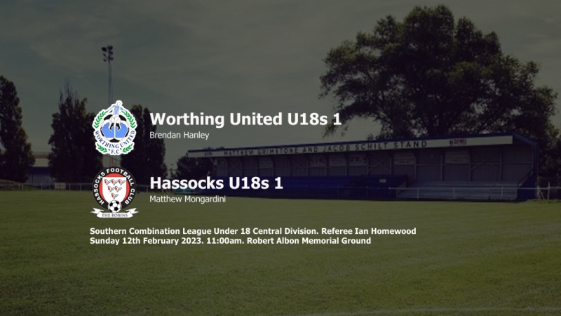 Report: Worthing United U18s 1-1 Hassocks U18s