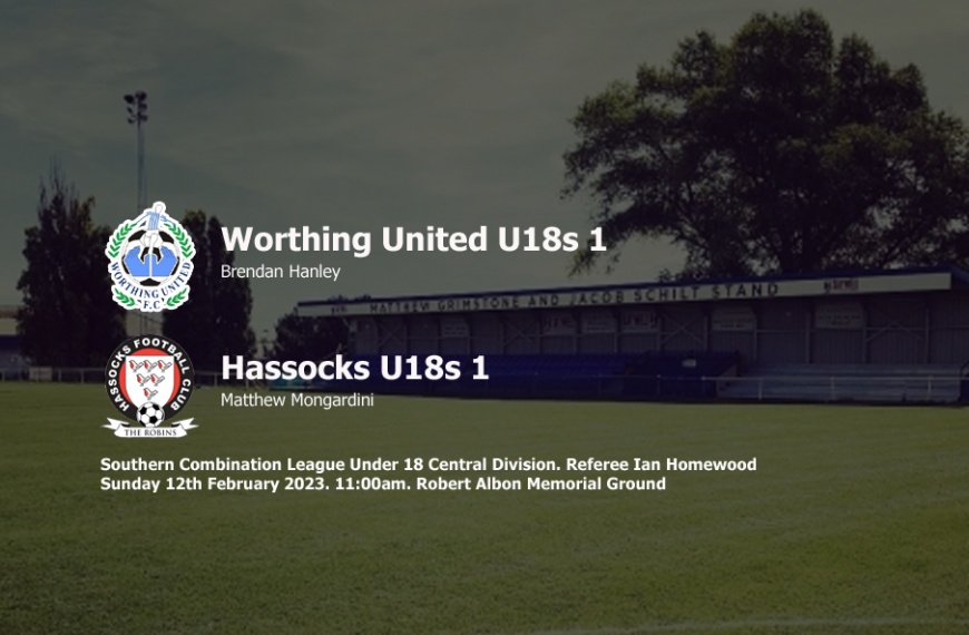 Hassocks Under 18s picked up a useful point from a 1-1 draw at Worthing United