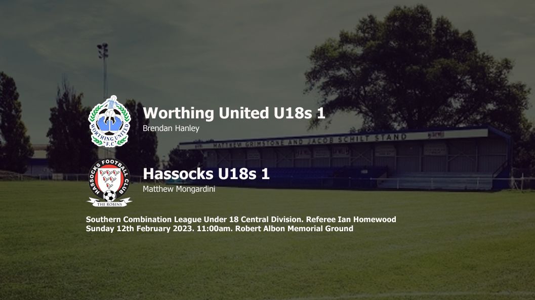 Report: Worthing United U18s 1-1 Hassocks U18s